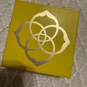 Yellow Box with Gold Floral Design